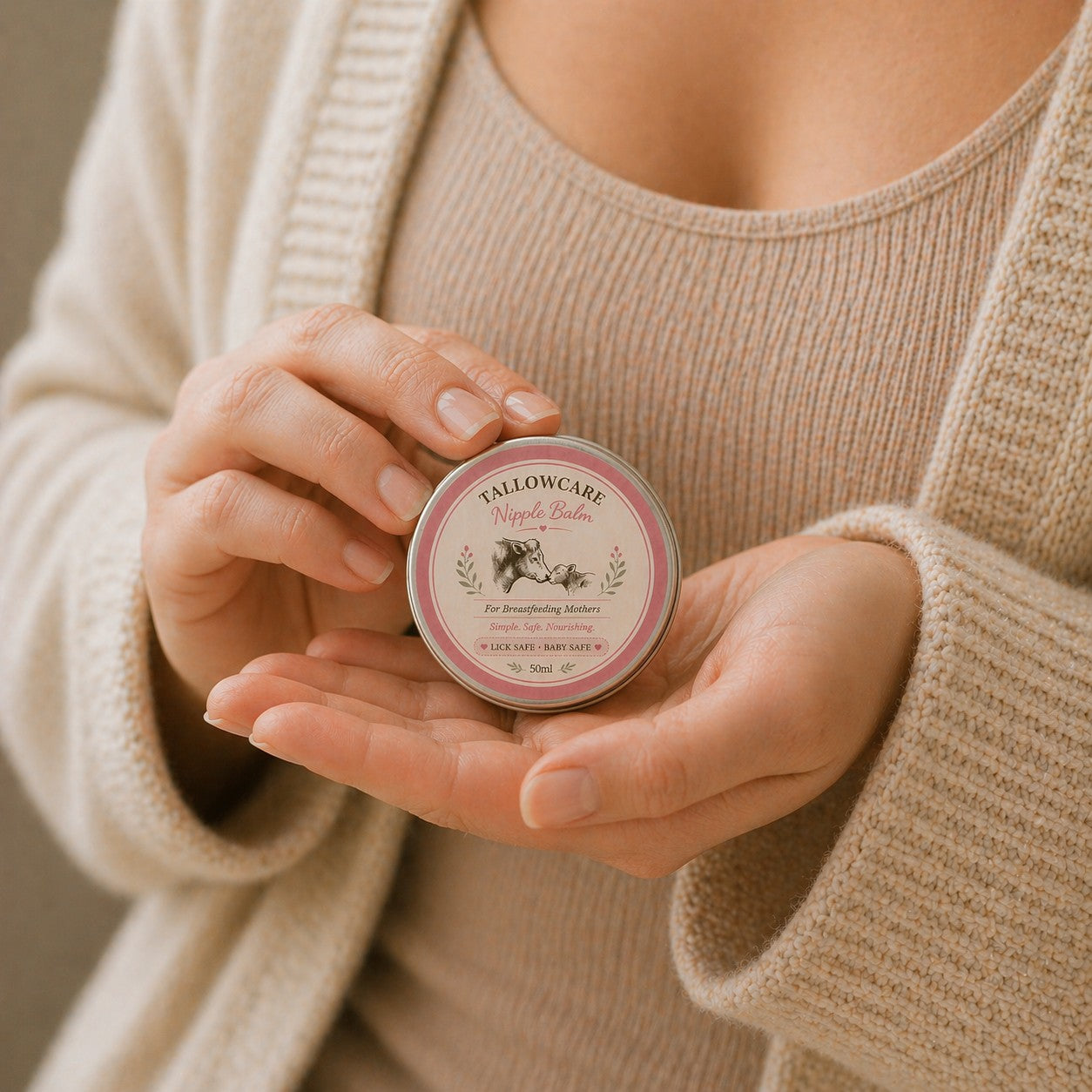 Tallow Nipple Balm — Lick Safe Relief for Breastfeeding Mums