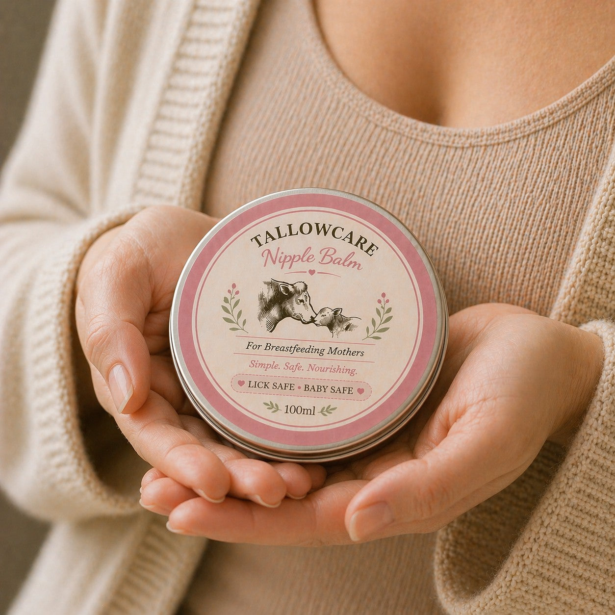 Tallow Nipple Balm — Lick Safe Relief for Breastfeeding Mums