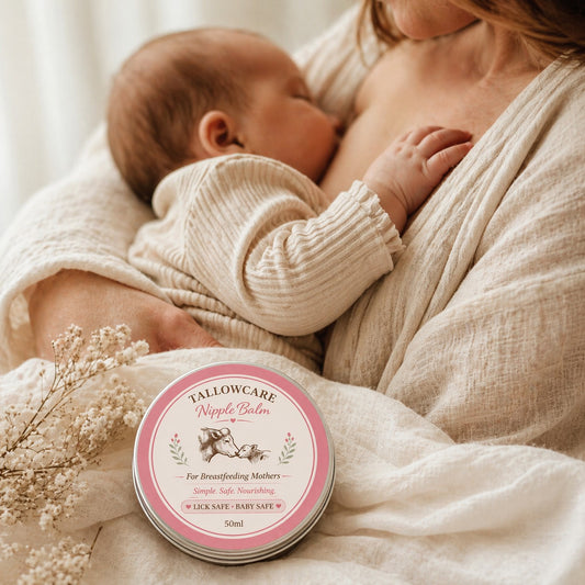 Tallow Nipple Balm — Lick Safe Relief for Breastfeeding Mums