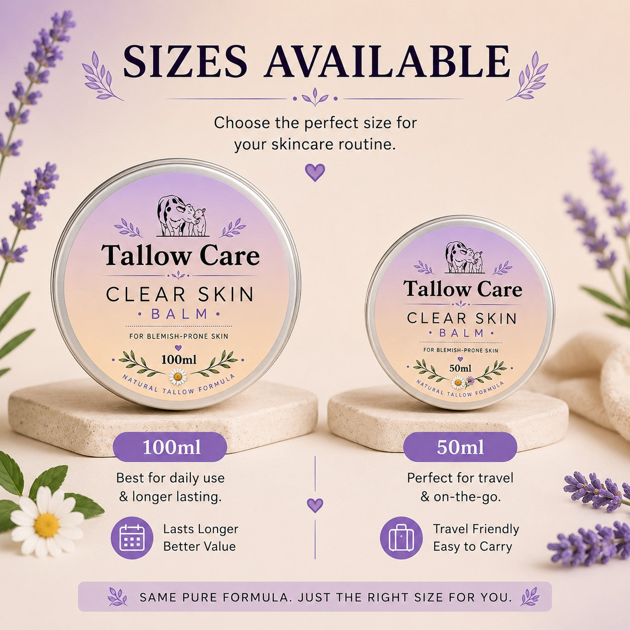 Clear Skin Tallow Balm – Natural Support for Blemish-Prone Skin
