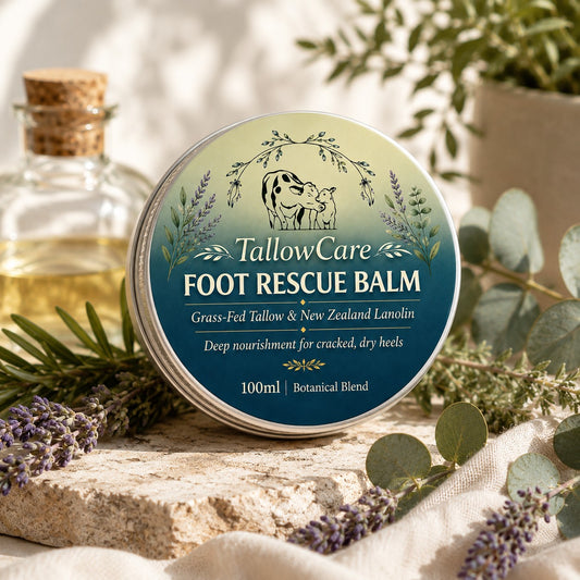Botanical Blend Foot Rescue Balm | Natural Tallow Foot Balm for Dry, Cracked Heels