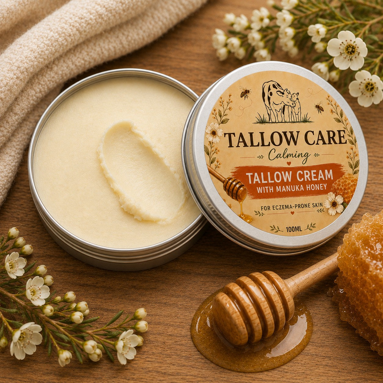 Tallow Cream with Manuka honey