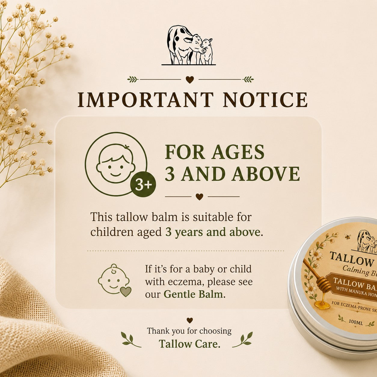 Tallow Cream with Manuka honey
