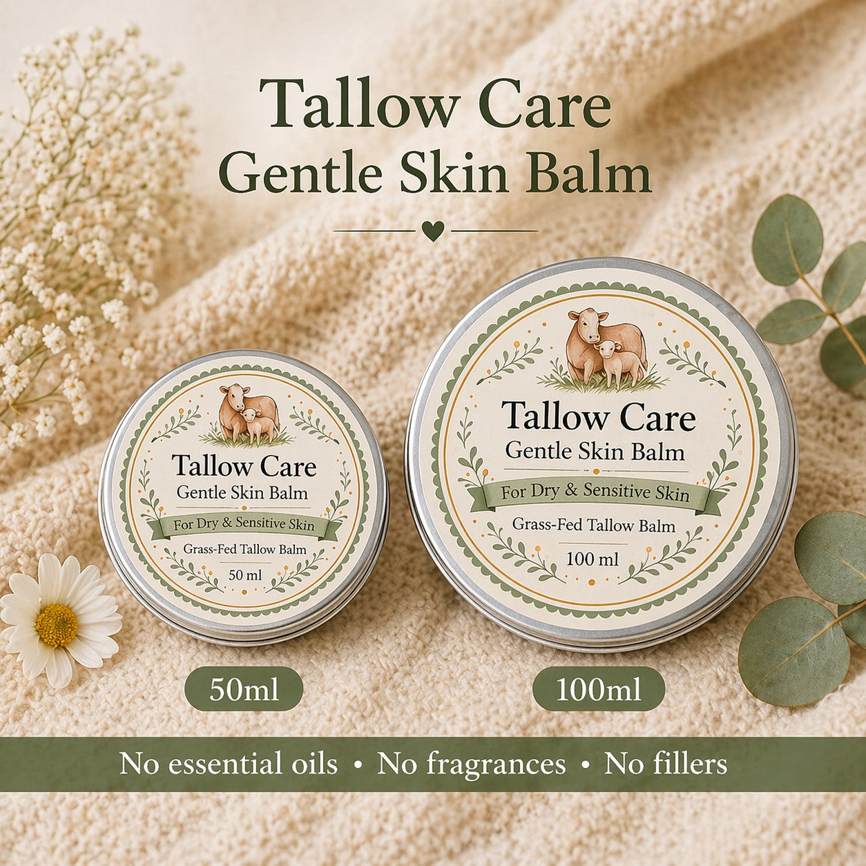 Tallow Care Gentle Skin Balm for sensitive skin